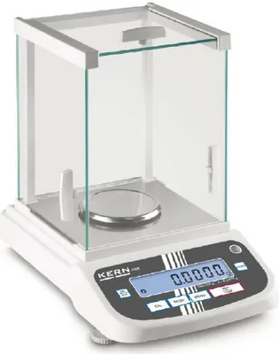Produktbild von KERN & SOHN Analysenwaage, 0,12 kg, Weiß, Edelstahl, 4,4 kg