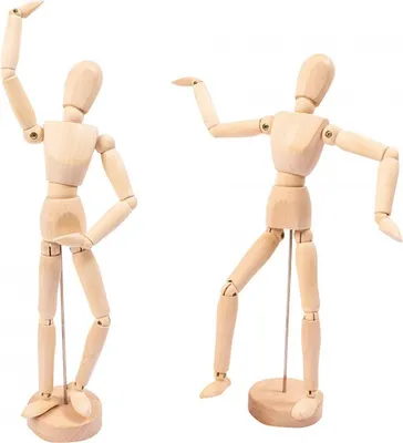 Immagine prodotto di Figura del corpo umano con articolazioni mobili, su supporto verticale, per pittura e disegno