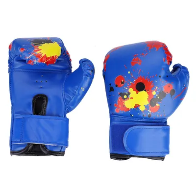 Immagine prodotto di Guanti da boxe per neonati, ragazze e ragazzi, bambini, allenamento con i pugni, guanti da combattimento per bambini (blu)