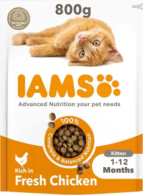 Productafbeelding van IAMS Kattenvoer Junior, Kip, 800g (5 stuks)