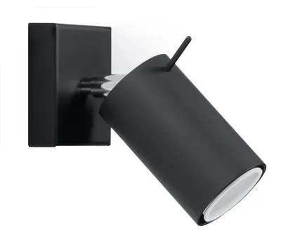 Obrázok produktu pre Nástenné svietidlo RING čierne 1xGU10 10W oceľ 8x16x8cm Sollux Lighting