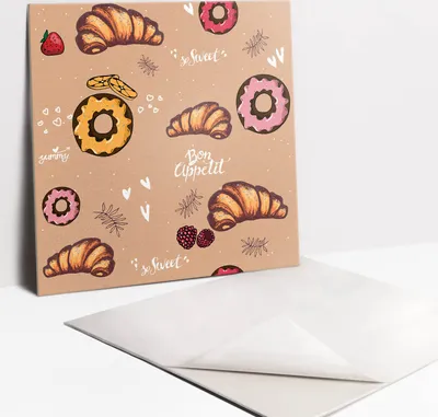 Produktbild von Fliesenaufkleber Set für Bad und Küche - 9 Fliesen Selbstklebend PVC - 30 x 30 - Süßigkeiten Rogalik und Donut