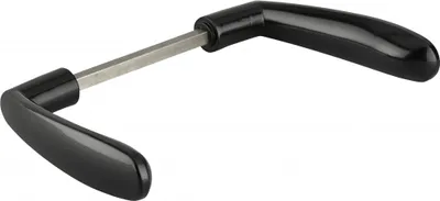 Image de Paire de béquilles pour serrure de portail, carré 7mm, noir - THIRARD