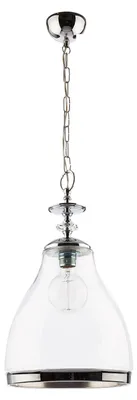 Image de Suspension ISLA chromée 1xE27x40W, métal, dimensions : 80x29x29 cm, IP20, Jupiter
