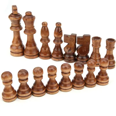 Image de Jeu d'échecs international en bois sans échiquier Jouet d'interaction parents-enfants Cadeau pour enfants