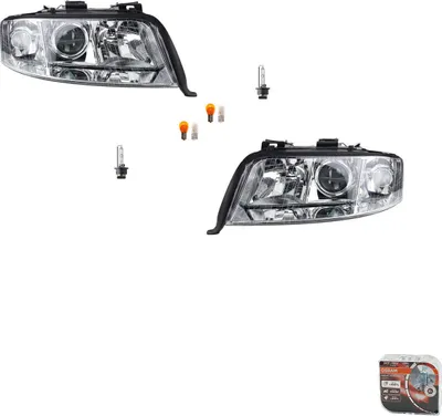 Zdjęcie produktu dla Johns, Reflektory + Osram Night Breaker Laser pasują do Audi A6 4B 99-07/01 Zestaw L R 4B0941029Q 4B0941030Q