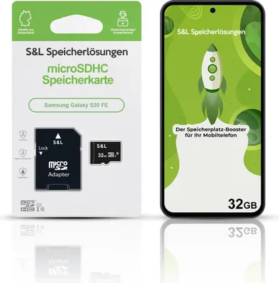 Produktbild von microSD Speicherkarte S&L für Samsung Galaxy S20 FE - Speicherkapazität: 32 GB