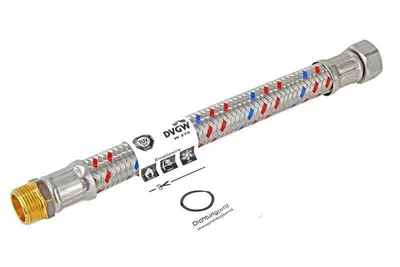 Produktbild von Meibes meiflex Panzerschlauch S/H/K ¾ Zoll IG x ¾ Zoll AG - 300 mm