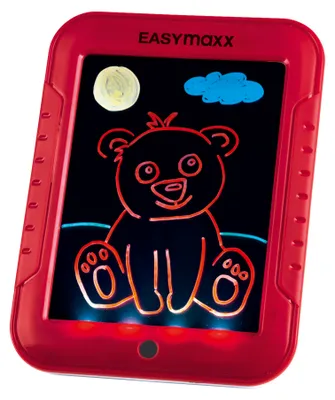 Immagine prodotto di EASYMAXX Malpad Magic Glow | Set Malpad da 20 pezzi con 6 colori | 4,5 V | 30 motivi, panno per la pulizia incluso | Rosso