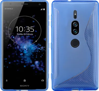 Obrázek produktu pro Sony Xperia XZ2 Premium) Silikonový ochranný kryt na mobilní telefon Blue