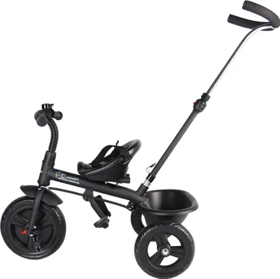 Produktbild von CLAMARO Kinderdreirad Trio mit Schiebestange,Dreirad,  Korb, 2in1, mit lenkbarer Schiebestange, Farbe:Bronze