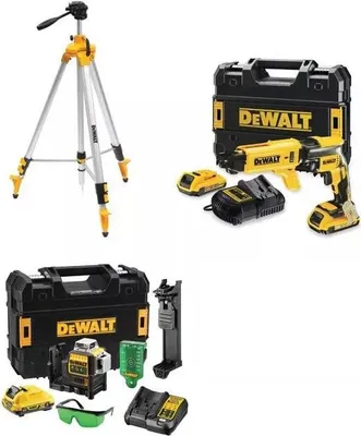 Produktbild von Plattenlegerpaket DEWALT DCF620D2K-QW + DCE089D1G-QW + DE0733-XJ - PACKPLAQUISTE