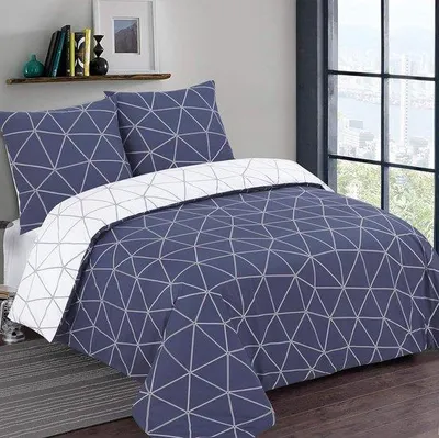Productafbeelding van Beddengoedset marineblauw, 200 x 200 cm - 2 kussenslopen