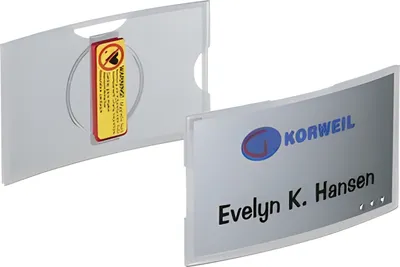 Image de Durable Badge convexe avec aimant 40 x 75 mm - Badges - Paysage - Acrylique - Transparent - Page - 75 mm