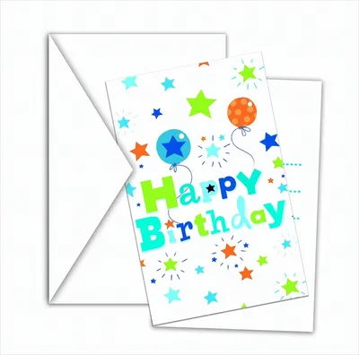 Produktbild von 12x Happy Birthday Junge Einladungskarten mit Umschlag