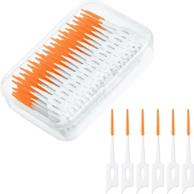 Image de Brosses interdentaires 220 pièces Silicone Nettoyage des espaces interdentaires Stick