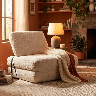 Immagine prodotto di Abyane - Poltrona, 31x31x97h cm Bianco, Reclinabile