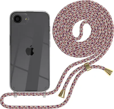 Produktbild von EAZY CASE Handykette mit Hülle für Apple iPhone 16e Backcover Handykette, zum Umhängen in Rot