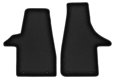 Produktbild von Velours-Fußmatten Vorne für VW Transporter T6 2015-2019 (Transporter, 2 Sitzreihen) – 2-tlg, Schwarz, passgenau – Wielganizator DURBAN
