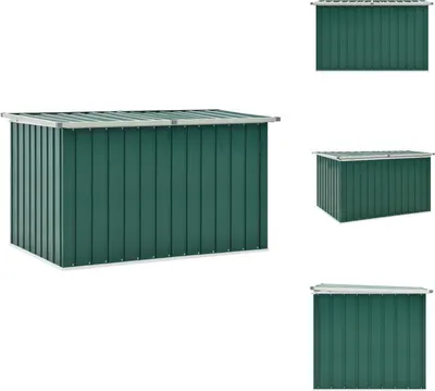 Zdjęcie produktu dla vidaXL Skrzynia ogrodowa zielona 149 x 99 x 93 cm - Skrzynie ogrodowe
