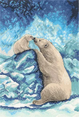 Produktbild von Panna Kreuzstichset "Polarbären" 18x27cm, Zählmuster