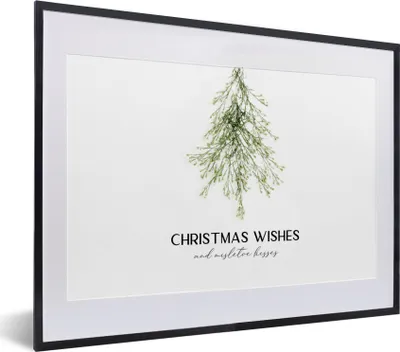 Produktbild von MuchoWow® Gerahmtes Poster Weihnachten - Weihnachtsbaum - Zitat 40x30 cm - Poster mit Schwarzem Bilderrahmen Wandposter Rahmen Foto Bilder - Bilderrahmen - Poster im Rahmen