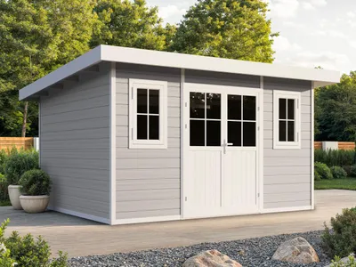 Produktbild von WPC Gartenhaus Modell Nexo White 11,28 m²