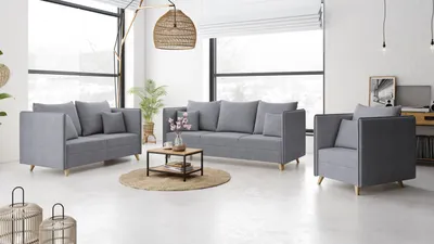 Obrázek produktu pro Sedací souprava TRINI 3+2+1 světlešedá - CLOUD 82