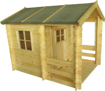 Produktbild von Kinderspielhaus Lucky Park - 1,75 x 1,30 Meter aus 19 mm Blockbohlen