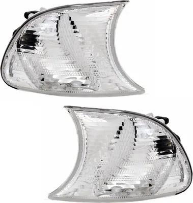 Produktbild von Frontblinker Set für 3er BMW E46 Coupe + Cabrio Vorfacelift Blinker Silber