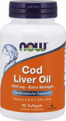 Produktbild von Lebertran 1000mg 90 sgel. - NOW FOODS Kabeljauöl