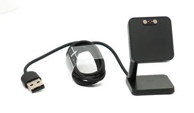 Produktbild von SYSTEM-S USB 2.0 Kabel 100 cm Ladestation für QYC GTC GTS Smartwatch Adapter in Schwarz