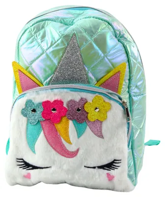 Produktbild von Gesteppter Schulrucksack für Kinder, Einhorn, Türkis, 32 cm