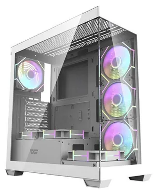 Produktbild von darkFlash Kompiuterio dėklas Darkflash DS900 (baltas) + 7 ARGB ventiliatoriai