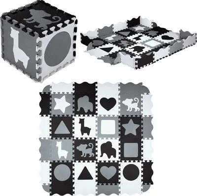 Obrázek produktu pro Dětská pěnová puzzle podložka NILS Fun MD03 šedá