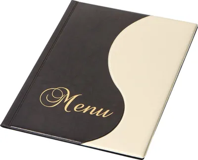 Produktbild von Menü Speisekarte A4 2 Seiten 6 Hüllen BEIGE WAVE