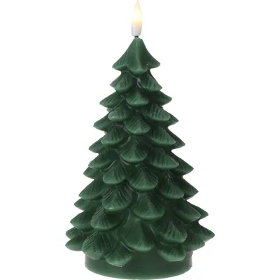 Zdjęcie produktu dla Świeca led choinka 17cm, ciemnozielony