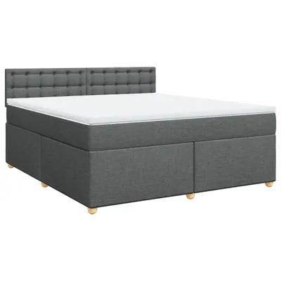 Produktbild von vidaXL Boxspringbett mit Matratze Dunkelgrau 180x200 cm Stoff