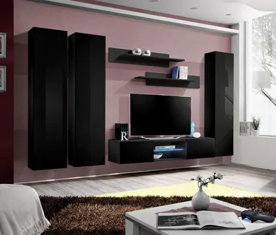 Image de Salon Meuble TV Buffet Armoire murale en bois  Mobilier design