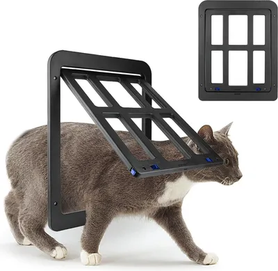 Produktbild von Hunde- und Katzenklappe, Haustierklappe, Fliegengitter, Magnetschluss für Fliegengittertür, Fenster, Katzenklappe, Fliegengittertür, einfache Installation für Katzen/Hunde, 25 cm x 31,5 cm