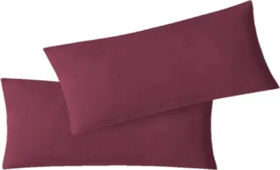 Produktbild von Kissenbezug Hülle Doppelpack mit Reißverschluss 40 x 60 cm Jersey Bordeaux