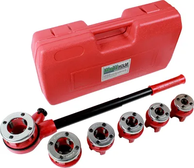 Produktbild von Gewindeschneidkluppensatz Rohrgewindeschneidsatz Schneidkluppe 9-tlg. Satz für Rohre von 1/4" bis 1 1/4"