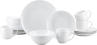 Produktbild von CreaTable, 24983, Bistrot Weiss, Kombiservice 16-tlg, Porzellan