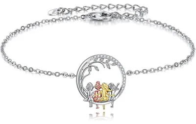 Produktbild von Armband 925 Sterling Silber Herz Unendlichkeitszeichen Kristall Freundschaft Geschenk Damen Mädchen