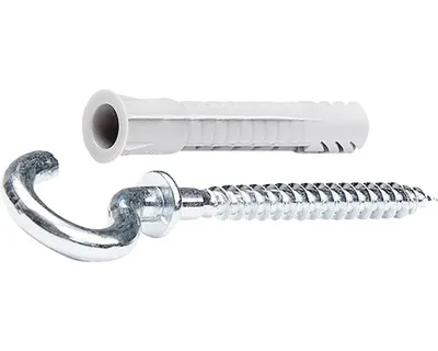 Obrázek produktu pro Fischer 94621, Sada šroubovacích háčků a hmoždinek, Cihla, Betonový, Sádrokarton, Nylon, Šedá, CE, 8 mm