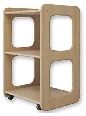 Holztür 50x40x77 cm mit Rahmen und Rollen