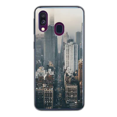 Produktbild von MuchoWow® Handyhülle Schutzhülle Hülle für Samsung Galaxy A40 Skyline von New York Silikon Softcase Handy Hülle - Handy-Tasche