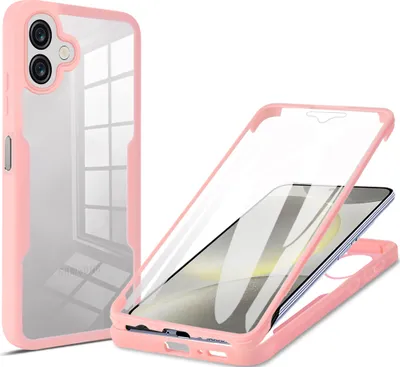 Immagine prodotto di Custodia per Samsung Galaxy A06, protezione completa a 360° con protezione del display incorporata Rosa