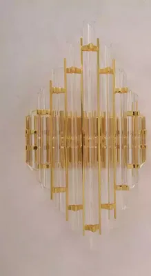 Immagine prodotto di Applique da parete Lampada da parete in cristallo per il soggiorno, stile oro per la camera da letto