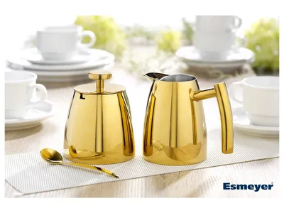 Produktbild von Milchkännchen und Zuckerdosen-Set CAMBRIDGE, Farbe: Gold